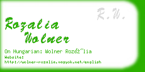 rozalia wolner business card